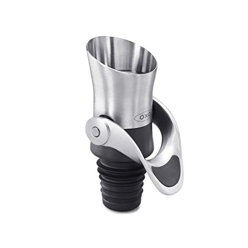 OXO SteeL Wine Stopper and Pourer, Stainless Steel