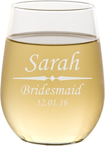 Personalized Stemless Wine Glass with Custom Engraving – SG01